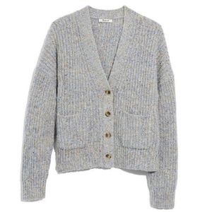 Madewell Speckled Rib Cardigan - Size Medium